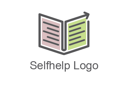 book with line arrow icon