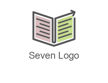 book with line arrow icon