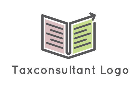 book with line arrow icon