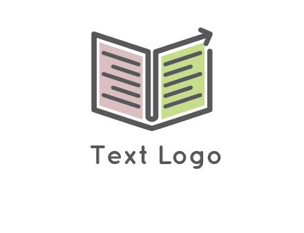 book with line arrow icon