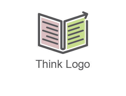 book with line arrow icon