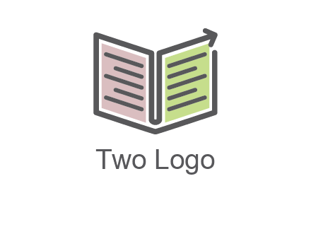 book with line arrow icon