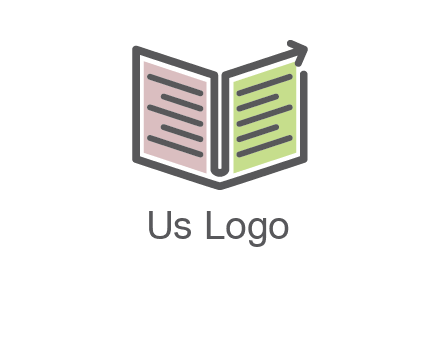 book with line arrow icon