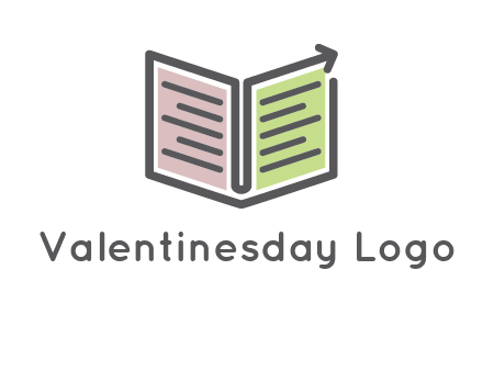 book with line arrow icon