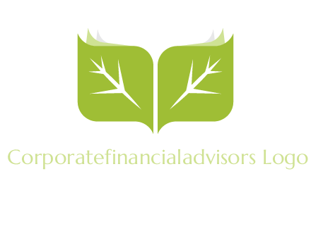 leaves with book icon