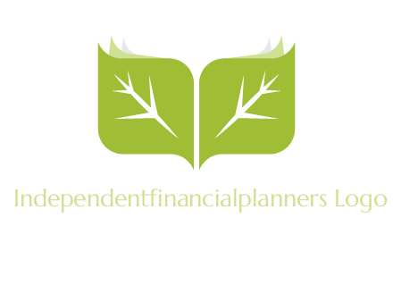 leaves with book icon