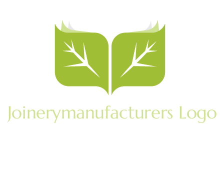 leaves with book icon
