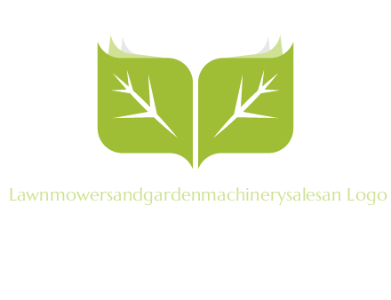 leaves with book icon