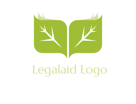 leaves with book icon