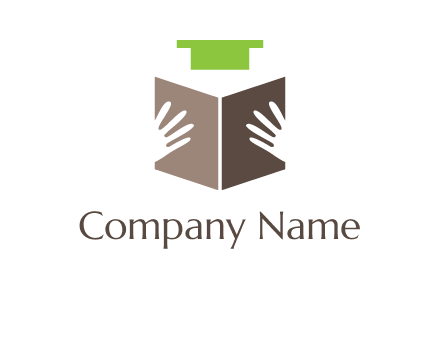 hand with book icon