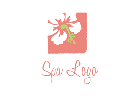 flower in square logo