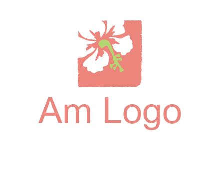 flower in square logo