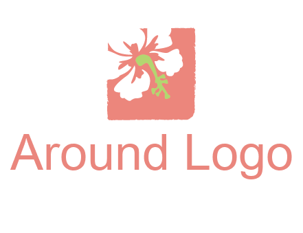 flower in square logo