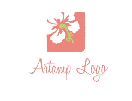 flower in square logo