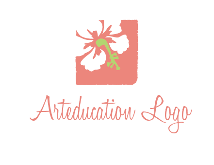 flower in square logo