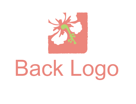 flower in square logo