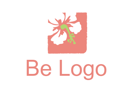 flower in square logo