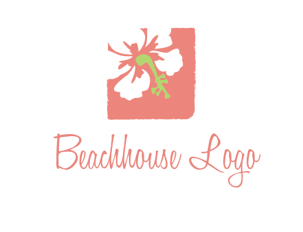 flower in square logo