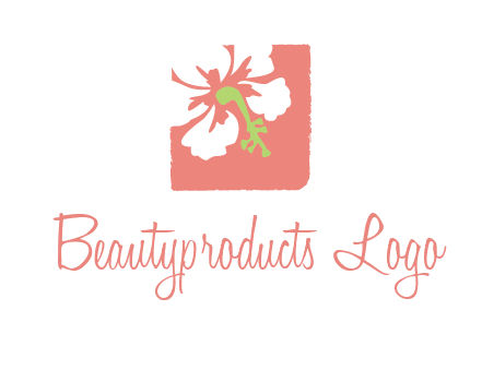 flower in square logo