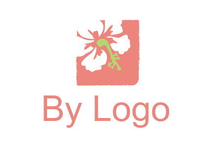 flower in square logo