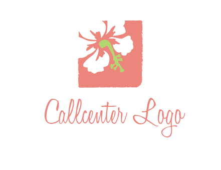 flower in square logo