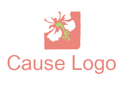 flower in square logo