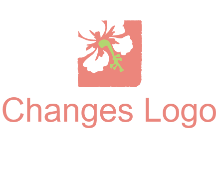 flower in square logo