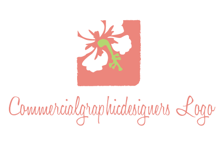 flower in square logo