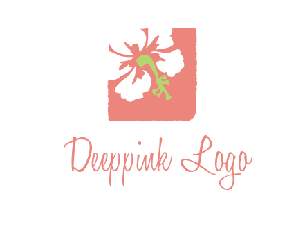 flower in square logo