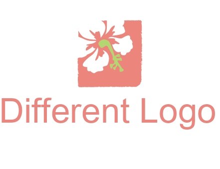 flower in square logo