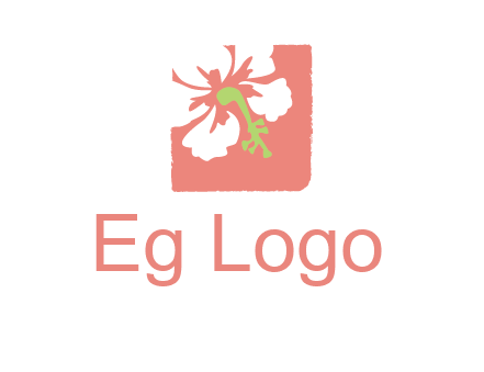 flower in square logo