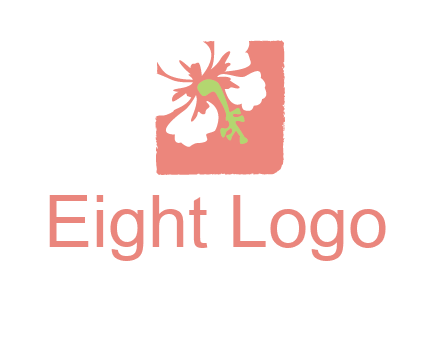 flower in square logo