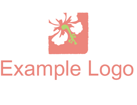 flower in square logo