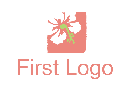 flower in square logo