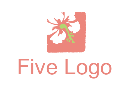flower in square logo