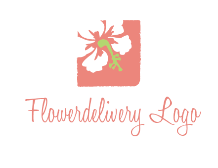 flower in square logo