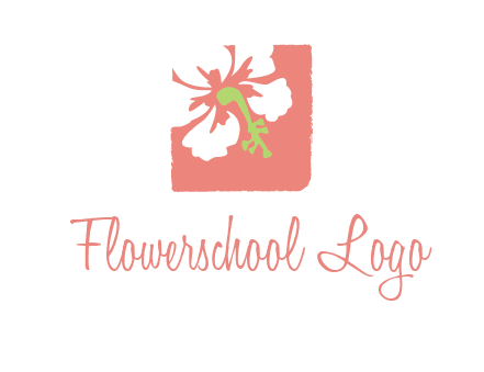 flower in square logo