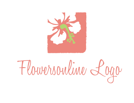 flower in square logo