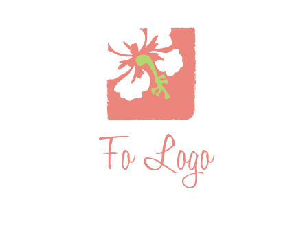 flower in square logo