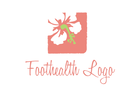 flower in square logo