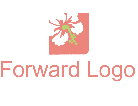 flower in square logo