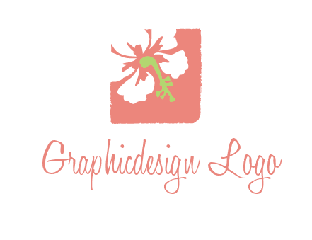 flower in square logo