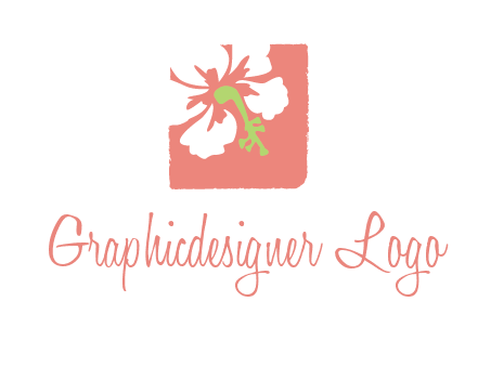 flower in square logo