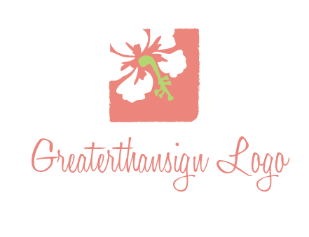 flower in square logo