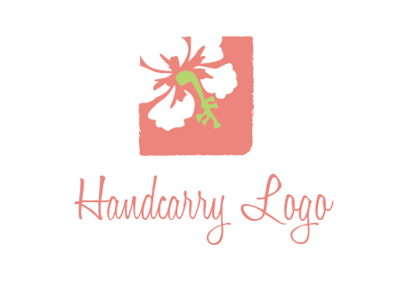 flower in square logo