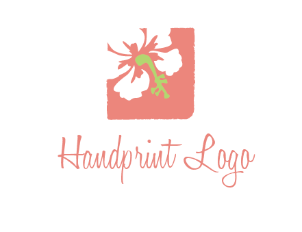 flower in square logo