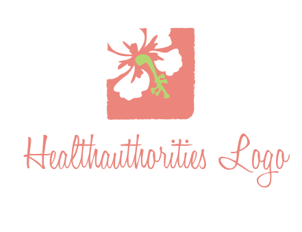 flower in square logo