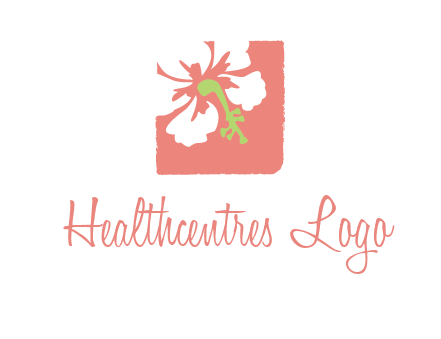 flower in square logo
