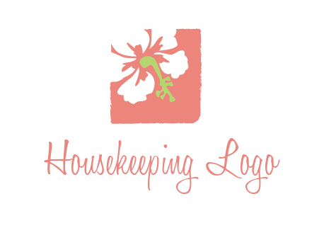 flower in square logo