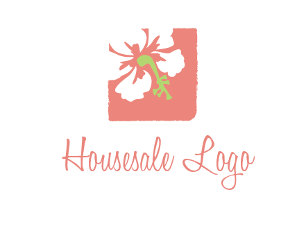 flower in square logo